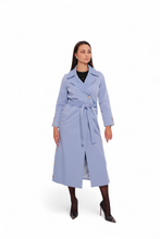 Load image into Gallery viewer, Jackie Trench Coat in Sky Blue