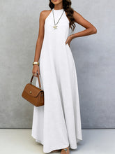 Load image into Gallery viewer, Women's Ice Silk Crinkle Sleeveless Swing Maxi Dress
