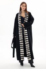 Load image into Gallery viewer, Genuine French Orylag Fur Italian Cashmere Wool Coat
