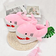 Load image into Gallery viewer, Warm Shark Womens Home Slippers Fashion Plush Winter Funny Elegant Women Slippers Cute Cartoon Shark Indoor Warm Home Cotton Slippers