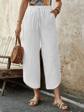 Load image into Gallery viewer, 🌿 Women's Cotton-Linen Cropped Drawstring Pants