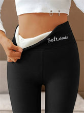 Load image into Gallery viewer, Women’s Fleece-Lined High-Waist Shark Leggings