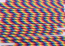 Load image into Gallery viewer, Rainbow Paper Straws for Wedding Party Summmer Party Beach Cocktail Baby Shower Biodegradable Drinking Straws Box of 100