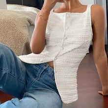 Load image into Gallery viewer, Trendy Square Neck Button Up Vest Top Y2k Going Out Tank Tops