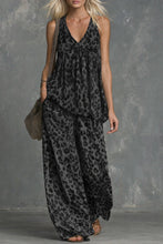 Load image into Gallery viewer, Women’s Leopard Print Sleeveless Top and Chiffon Pants Set
