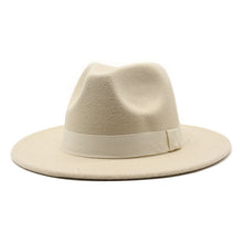 Load image into Gallery viewer, Autumn Winter Big Brim Wool Hat – Unisex Bell Crown Bucket Hat