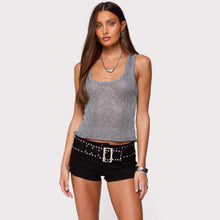 Load image into Gallery viewer, Women's Sequin Deep V-Neck Strappy Tank Top – 3 Colors S–L