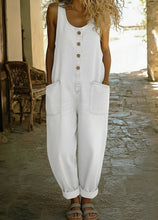 Load image into Gallery viewer, Retro Buckle Multi-Pocket Overalls Jumpsuit | 3/4 Sleeve