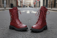 Load image into Gallery viewer, Women’s Chunky Heel Mid-Calf Dr. Style Boots – Large Size Fall & Winter Boot