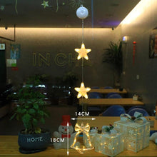 Load image into Gallery viewer, Christmas 3Pcs LED Star Hanging Lights For Home Decor Suction Cup Battery Powered