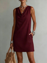 Load image into Gallery viewer, Women's Off-Shoulder Sleeveless Dress – Casual Pullover Midi Dress