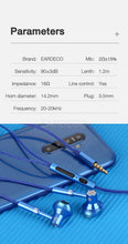 Load image into Gallery viewer, 9D Stereo Earphones Mic Headphone Headset In-ear Wired Headphones Bass Wire Earphone Earbud Phone Headset With Microphone Wired Earbuds Noise Isolating in-Ear Headphones Earphones with Mic Volume Control Plug for Sports Workout Compatible