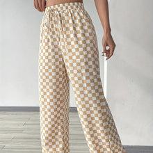 Load image into Gallery viewer, Checkerboard High-Waisted Wide-Leg Pants | 4 Colors S–XL