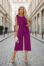 Load image into Gallery viewer, Women's Belted V-Neck Short Sleeve Straight-Leg Jumpsuit – 6 Colors S–2XL