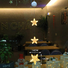Load image into Gallery viewer, Christmas 3Pcs LED Star Hanging Lights For Home Decor Suction Cup Battery Powered