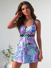 Load image into Gallery viewer, Women's High-Neck Tankini Swimsuit – Adjustable Straps Plus Size