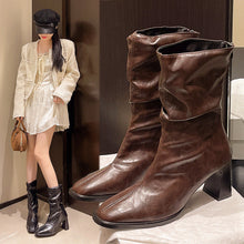Load image into Gallery viewer, Large Size Women’s High Heel Plus-Width Ankle Boots – Autumn/Winter