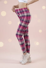 Load image into Gallery viewer, Women’s Plaid Yoga Leggings – Mid Waist Push-Up Pants
