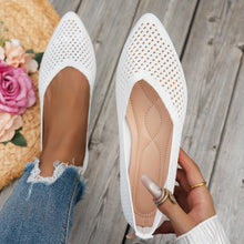 Load image into Gallery viewer, Women's Pointed Toe Flyknit Slip-On Loafers – Flat Casual Shoes