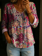 Load image into Gallery viewer, Women's Plus-Size Printed Cardigan – Boho Loose Fit 3/4 Sleeve Top
