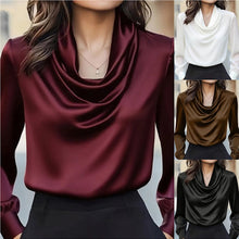 Load image into Gallery viewer, Women's Elegant Draped Neck Blouse