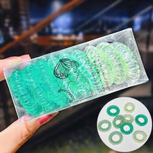 Load image into Gallery viewer, 9pcs/set Telephone Colorful Hair Ties Woman Elastic Hairband Ponytail Holders Hair Ropes Wires Scrunchies Elastic Hair Bands Kid Ponytail Holder Tie Gum Hair Accessories