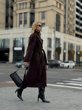 Load image into Gallery viewer, Emily Classic Wool Blend Overcoat in Rich Chocolate