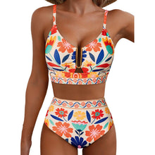 Load image into Gallery viewer, Women's Floral Print High-Waist U-Wire Bikini Set