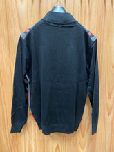 Load image into Gallery viewer, Stacy Adams 2306 Black/Red Geometric Print Sweater | Quarter Zip