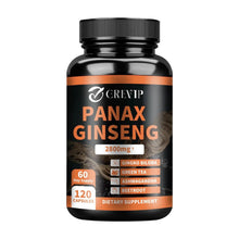 Load image into Gallery viewer, Panax Ginseng Supplement - Improve Memory and Concentration, Enhance Energy Endurance - 120 Capsules