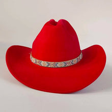 Load image into Gallery viewer, western Premium suede cowboy hat stylish men's and women's fedora Suede Panama hat perfect for outdoor festive activitieswestern
