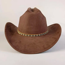 Load image into Gallery viewer, western Premium suede cowboy hat stylish men's and women's fedora Suede Panama hat perfect for outdoor festive activitieswestern