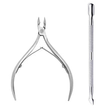 Load image into Gallery viewer, 4 Pcs/Set Professional Stainless Steel Nail Cutter Scissor Nippers Muti Function Cuticle Pusher Remover Nail Care Manicure Kits