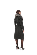 Load image into Gallery viewer, Genuine Silver Fox Cashmere Blend Coat