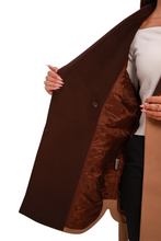 Load image into Gallery viewer, Sandro Cashmere Blend Overcoat in Camel