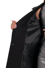 Load image into Gallery viewer, Zuri Cashmere Blend Overcoat in Black