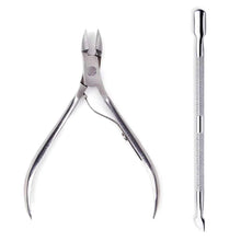 Load image into Gallery viewer, 4 Pcs/Set Professional Stainless Steel Nail Cutter Scissor Nippers Muti Function Cuticle Pusher Remover Nail Care Manicure Kits