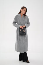 Load image into Gallery viewer, Cambridge Comfort Wraparound Wool Cashmere Coat in Dove