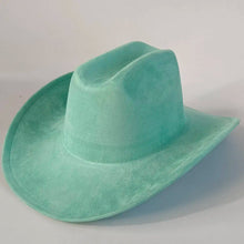 Load image into Gallery viewer, western Premium suede cowboy hat stylish men's and women's fedora Suede Panama hat perfect for outdoor festive activitieswestern