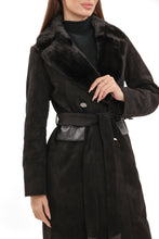 Load image into Gallery viewer, Genuine Mink Fur Eco Suede Coat