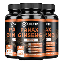 Load image into Gallery viewer, Panax Ginseng Supplement - Improve Memory and Concentration, Enhance Energy Endurance - 120 Capsules