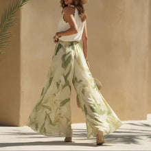 Load image into Gallery viewer, Floral Print 2-Piece Set – Sleeveless Vest Top & Wide-Leg Pants, Women's Casual Co-ord