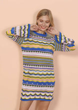 Load image into Gallery viewer, Vibrant Holiday Knit Sweater Dress