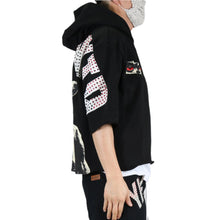 Load image into Gallery viewer, MIESHA French Terry 3/4 Sleeve Crop Top Pullover Hoodie