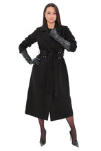 Load image into Gallery viewer, Justine Cashmere Blend Overcoat in Black, 100cm