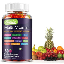 Load image into Gallery viewer, Multivitamin Gummies - with Vitamins and Minerals - Enhances Energy Levels, Immune Support, Antioxidant - 60 Gummies