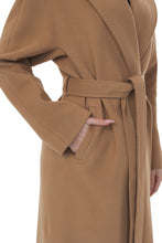 Load image into Gallery viewer, Cambridge Comfort Classic Wraparound Wool Blend Overcoat in Light Camel