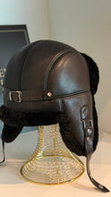 Load image into Gallery viewer, Genuine Leather Shearling Hat Unisex