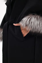 Load image into Gallery viewer, Saga®Furs Silver Fox Wool Alpaca Coat