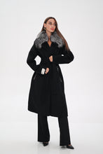 Load image into Gallery viewer, Saga®Furs Silver Fox Wool Alpaca Coat